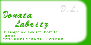 donata labritz business card